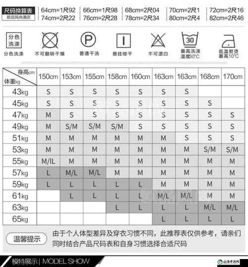 国产尺码和欧洲尺码表 2024：服装选购的重要参考