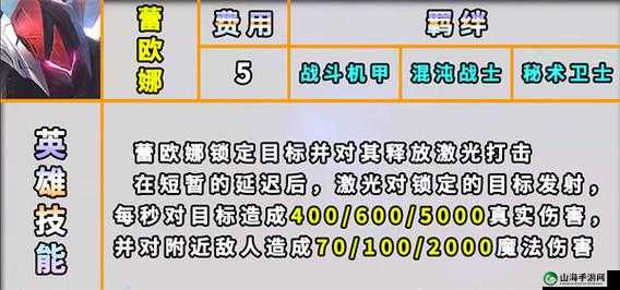 云顶之弈 13.14 新英雄蕾欧娜技能与羁绊解析