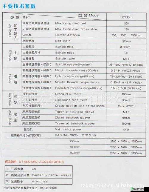 C6132A1 车床相关特性介绍