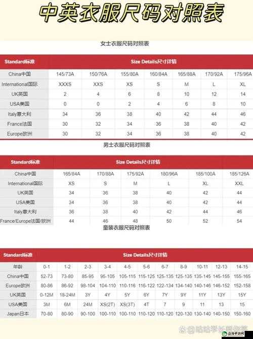 国内尺码和欧洲尺码表黑：对比与详解
